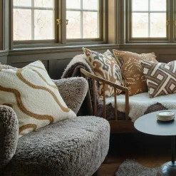 Adi Cushion Cover 50x50 cm, Taupe / Dark Brown