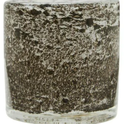 Ambra Candle Holder 8 cm, White/Brown