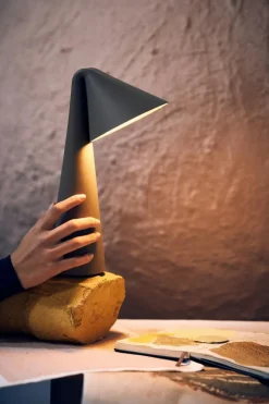 Ami Table Lamp Portable, Chocolate Clay