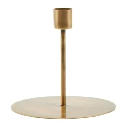 Anit Candle Stand 12 cm, Antique Brass