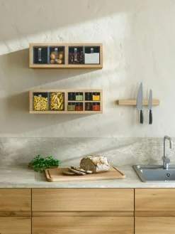 A-Organizer Shelf With 10 Glass Jugs, Oak