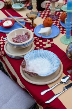 Armona Plate 23,5 cm, White / Light Blue