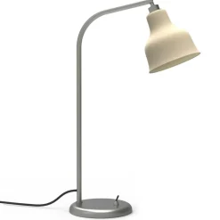 Avra Table Lamp, Brushed Steel / Creme