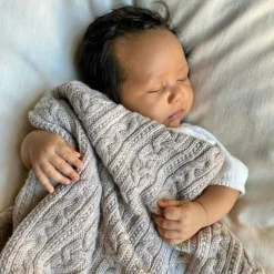 Baby Blanket 80x100 cm Merino Wool, Oatmeal