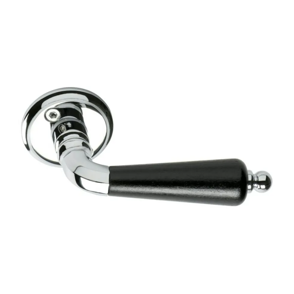 Balder Door Handle 107mm, Brass/Black