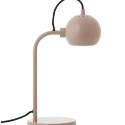 Ball Single Table Lamp, Glossy Nude