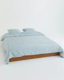 Bamboo Bedding Set 220x220 + 50x60 cm, Light Blue