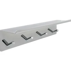 Base Hook Strip With Shelf, Brushed Stainless
