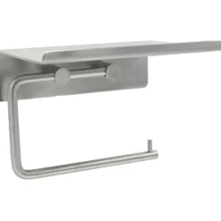 Base Toilet Paper Holder With Shelf, Stainless Steel