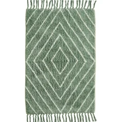 Bath Mat 60x90 cm, Dusty Green/Off-white