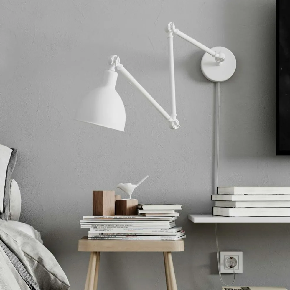 Bazar Wall Lamp Long Arm, Grey