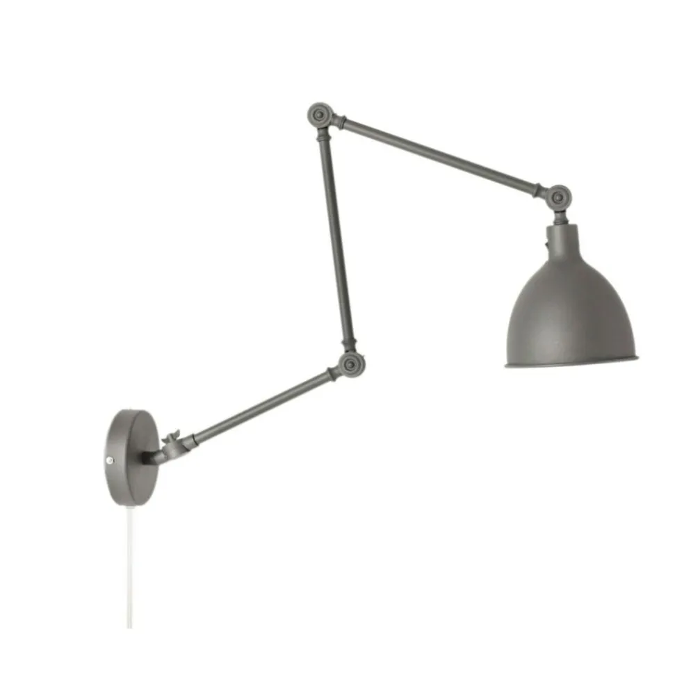 Bazar Wall Lamp Long Arm, Grey