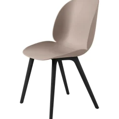 Beetle Chair Un-upholstered Plastic Black Base, Sweet Pink