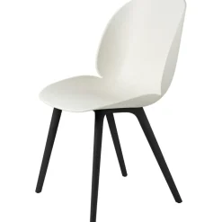 Beetle Chair Un-upholstered Plastic Black Base, Sweet Pink
