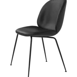 Beetle Chair Upholstered Black Base / Velvet, Rusty Red