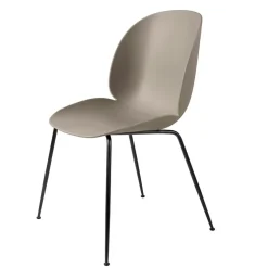 Beetle Dining Chair Un-upholstered, Conic Base Black, Black