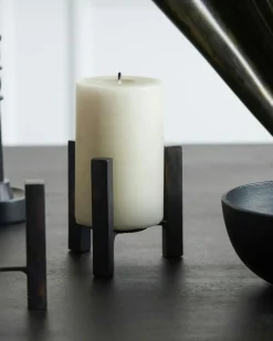 Bejo Candle Stand Antique Brown, 10x8x8 cm