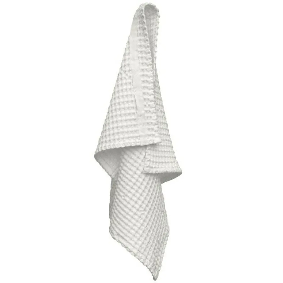 Big Waffle Hand Towel, Natural White