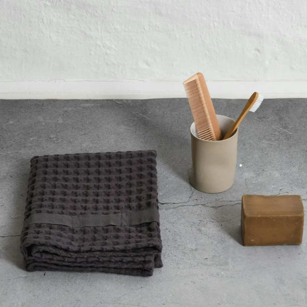 Big Waffle Hand Towel, Natural White