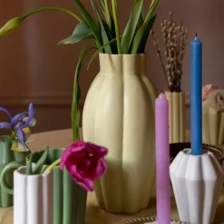 Birgit Vase / Candlestick 17 cm, Pale Yellow