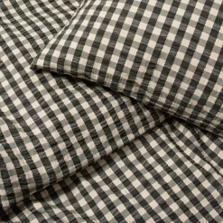 Bæk & Bølge Bed set 150x210 + 50x60 cm, Dark Blue / White