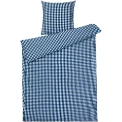 Bæk & Bølge Bed set 150x210 + 50x60 cm, Dark Blue / White