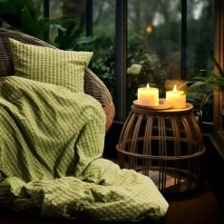 Bæk & Bølge Bed set 150x210 + 50x60 cm, Dark Blue / White