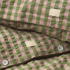 Bæk & Bølge Bed set 150x210 + 50x60 cm, Dark Blue / White