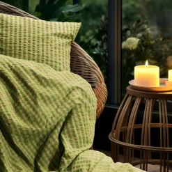 Bæk & Bølge Bed set 150x210 + 50x60 cm, Dark Blue / White