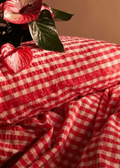 Bæk & Bølge Bed set 150x210 + 50x60 cm, Dark Blue / White