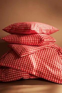 Bæk & Bølge Bed set 150x210 + 50x60 cm, Dark Blue / White