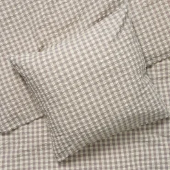 Bæk & Bølge Bed set 150x210 + 50x60 cm, Dark Blue / White