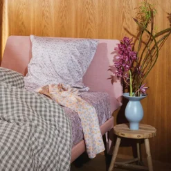 Bæk & Bølge Bed set 150x210 + 50x60 cm, Dark Blue / White