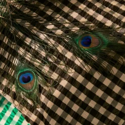 Bæk & Bølge Pillowcase 60x63 cm, Green/Pale Pink