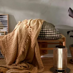 Bæk & Bølge Pillowcase 60x63 cm, Green/Pale Pink