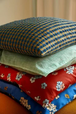 Bæk & Bølge Pillowcase 60x63 cm, Green/Pale Pink