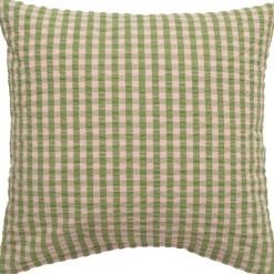 Bæk & Bølge Pillowcase 60x63 cm, Green/Pale Pink