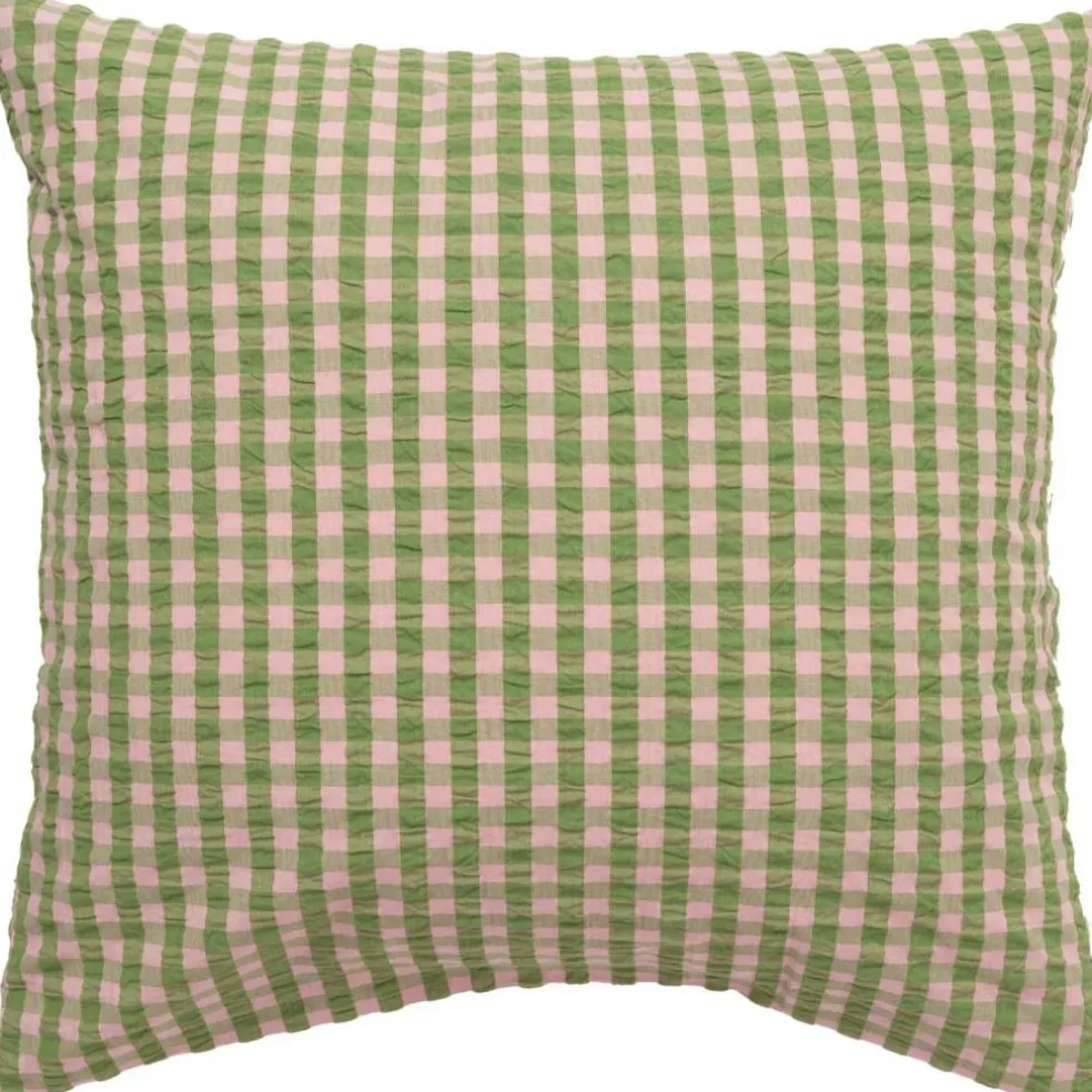 Bæk & Bølge Pillowcase 60x63 cm, Green/Pale Pink