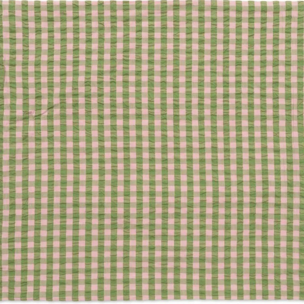 Bæk & Bølge Pillowcase 60x63 cm, Green/Pale Pink