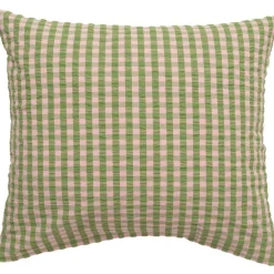 Bæk & Bølge Pillowcase 60x63 cm, Green/Pale Pink