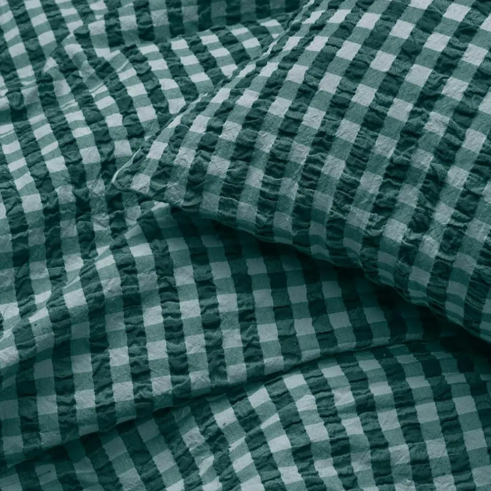 Bæk & Bølge Pillowcase 60x63 cm, Green/Pale Pink