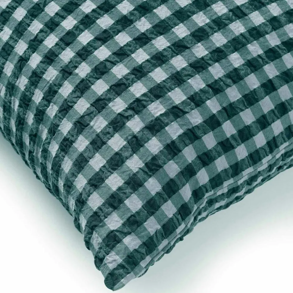 Bæk & Bølge Pillowcase 60x63 cm, Green/Pale Pink