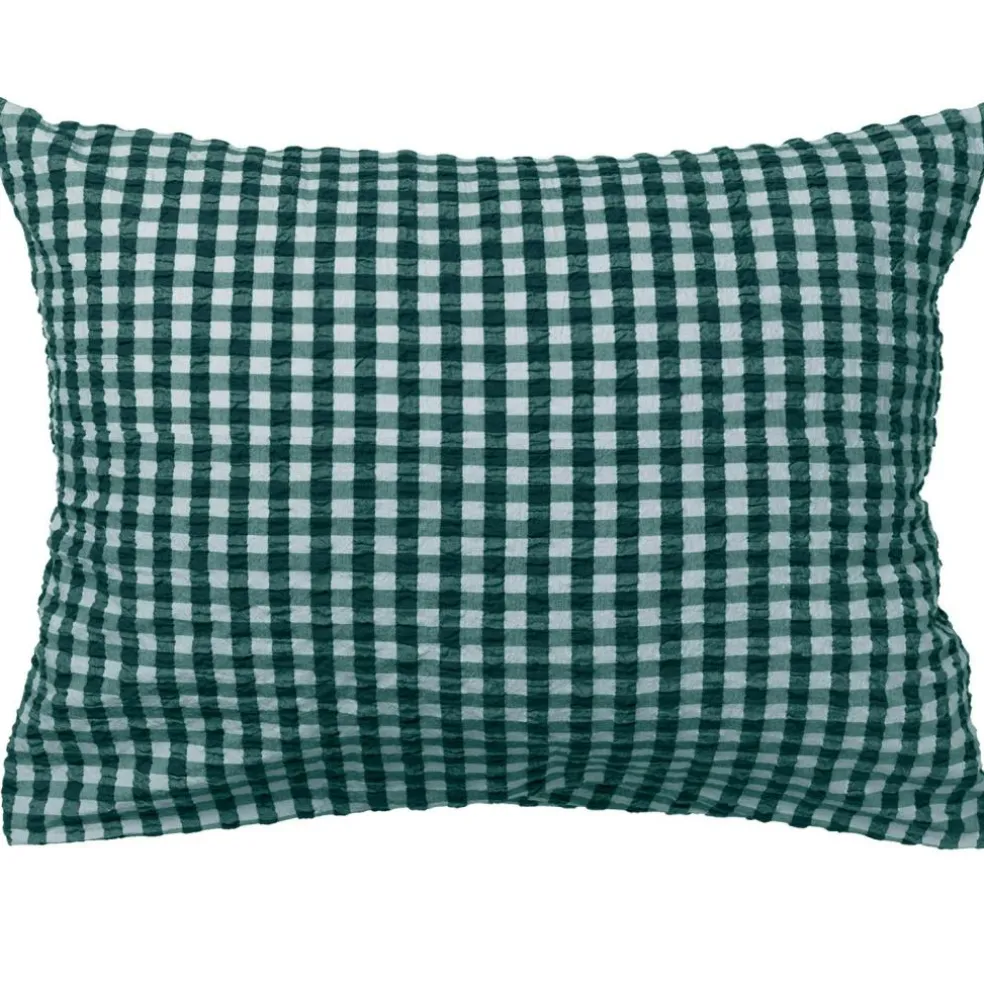 Bæk & Bølge Pillowcase 60x63 cm, Green/Pale Pink