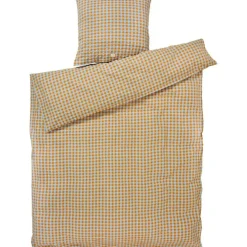 Bæk&Bølge Bed Set 220x220 + 50x60 cm, Sand / Light Blue