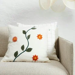 Bloom Cushion Cover 50x50 cm, Sky Blue
