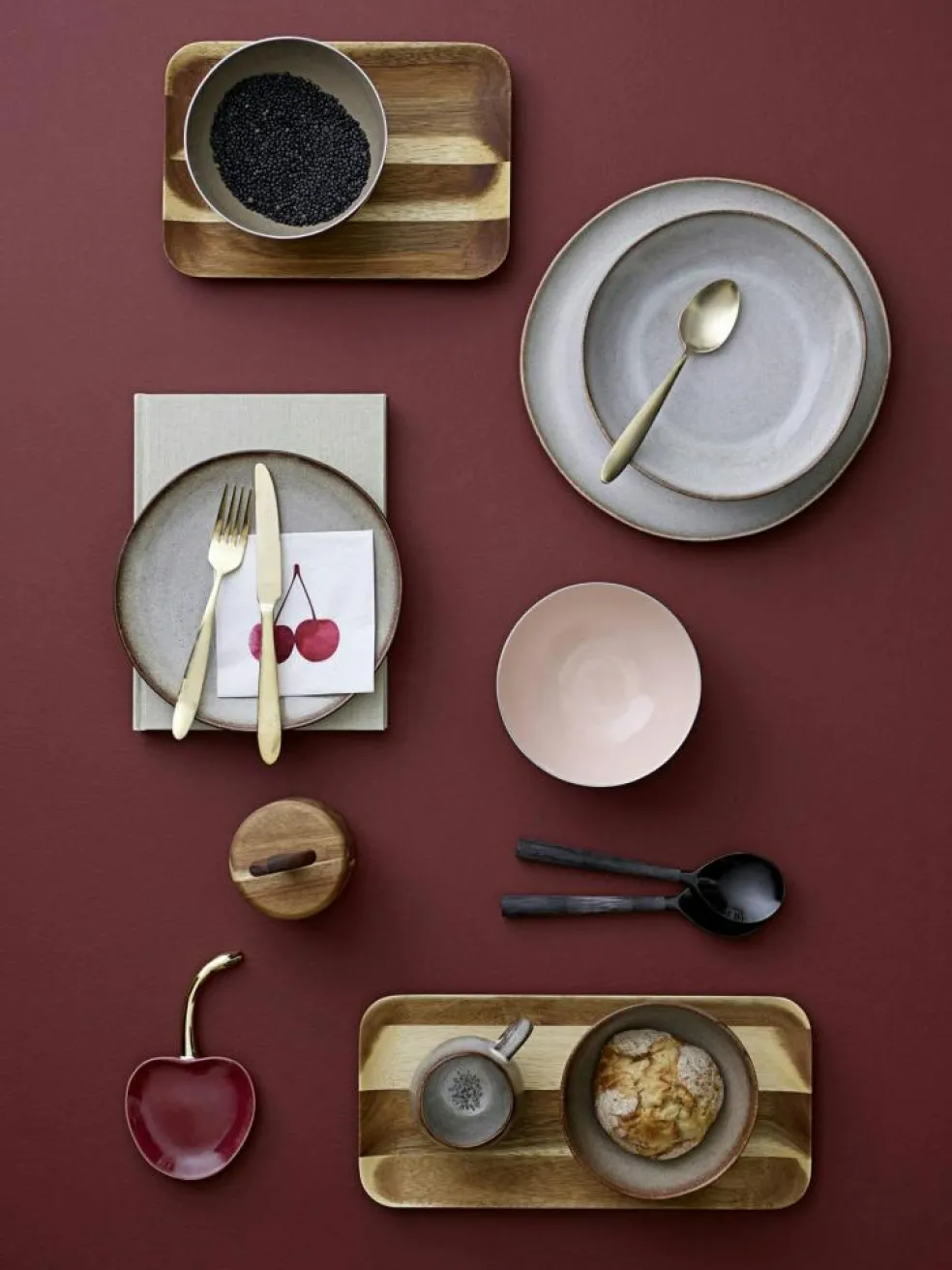 Bloomingville Cutlery set 4-Pcs, Gold