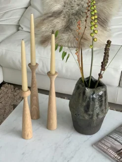 Blossom Candles 4-pack, Black