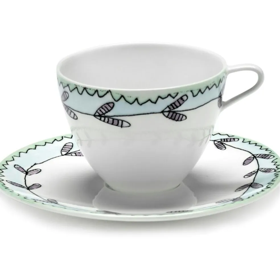 Blossom Milk Coffee Cup High With Saucer
