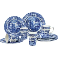 Blue Italian Dinnerware, 12 Pieces