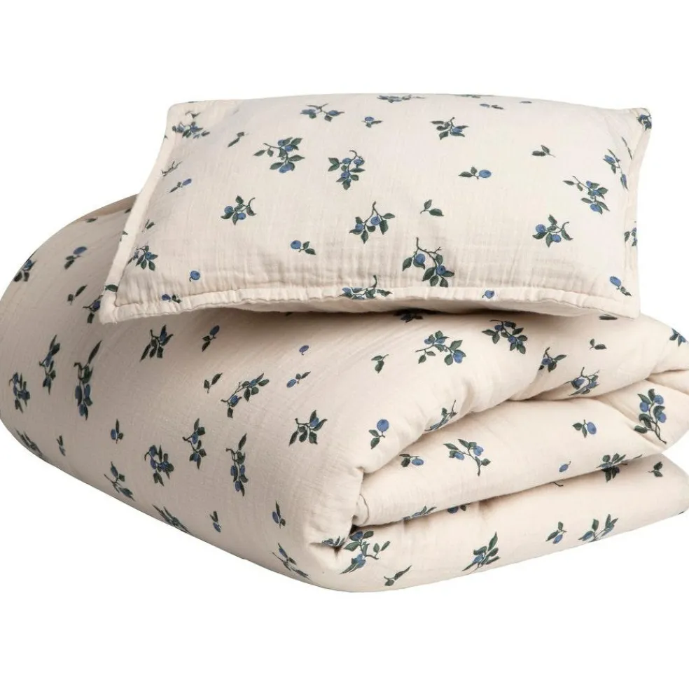 Blueberry Muslin Bed set, 150x210 + 50x60 cm
